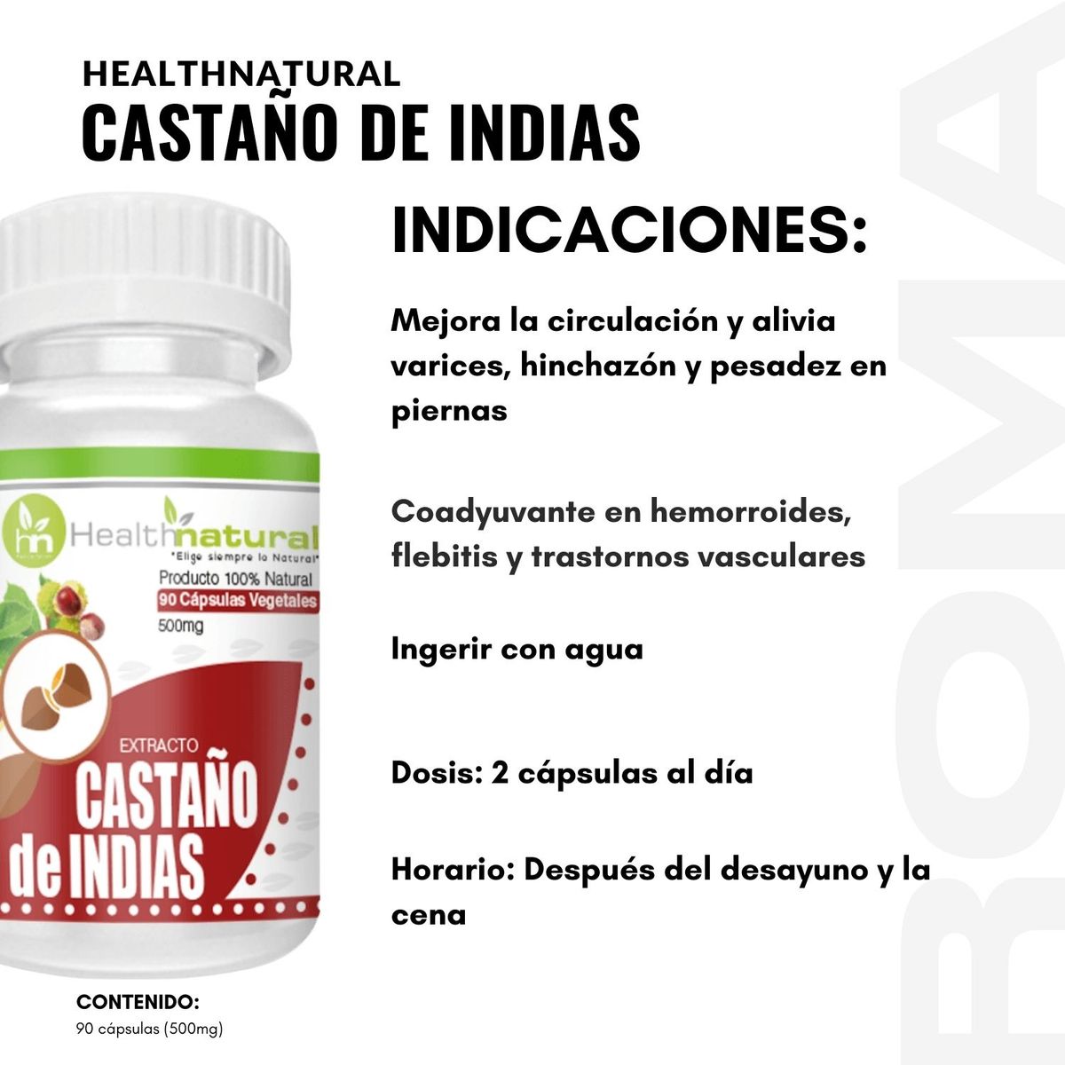 HEALTHNATURAL - PACK 2 CASTAÑO DE INDIAS HEALTHNATURAL 1000MG + REGALO PASTILLERO