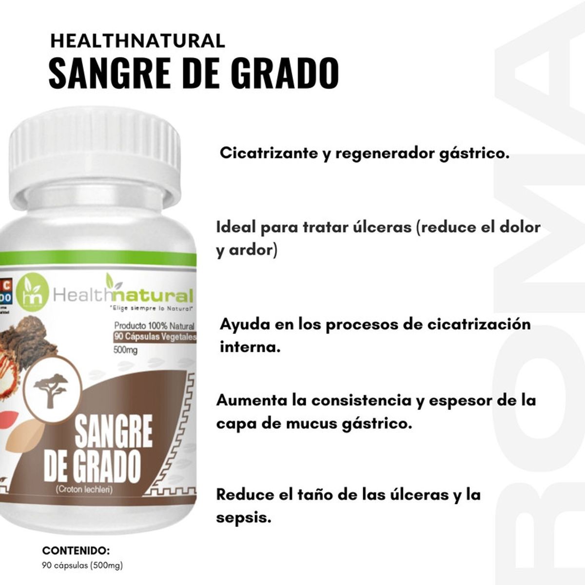 HEALTHNATURAL - PACK 3 SANGRE DE GRADO HEALTHNATURAL 1500MG + REGALO PASTILLERO