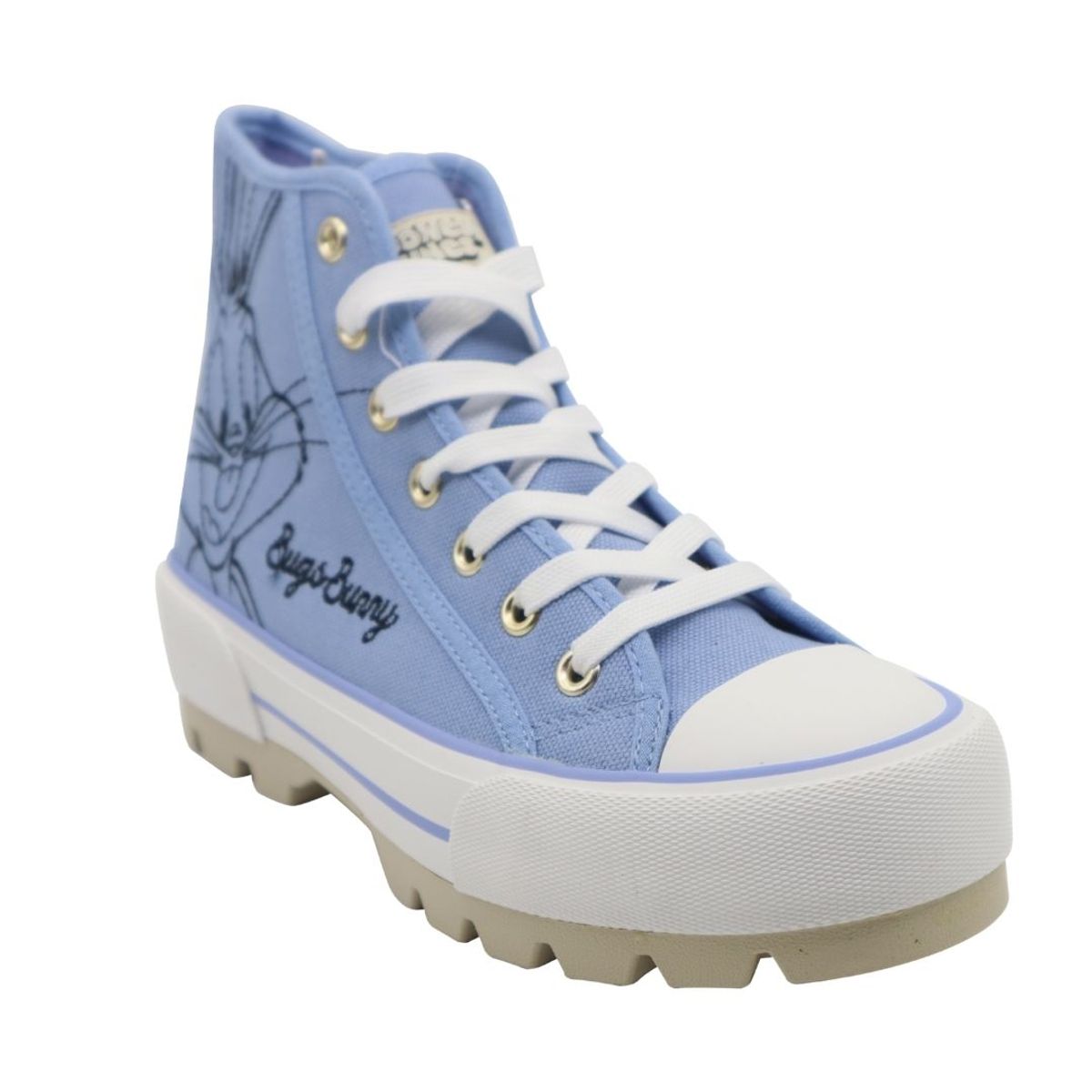 WARNER BROS - Zapatillas Botin Mujer Looney Tunes Casual Celeste