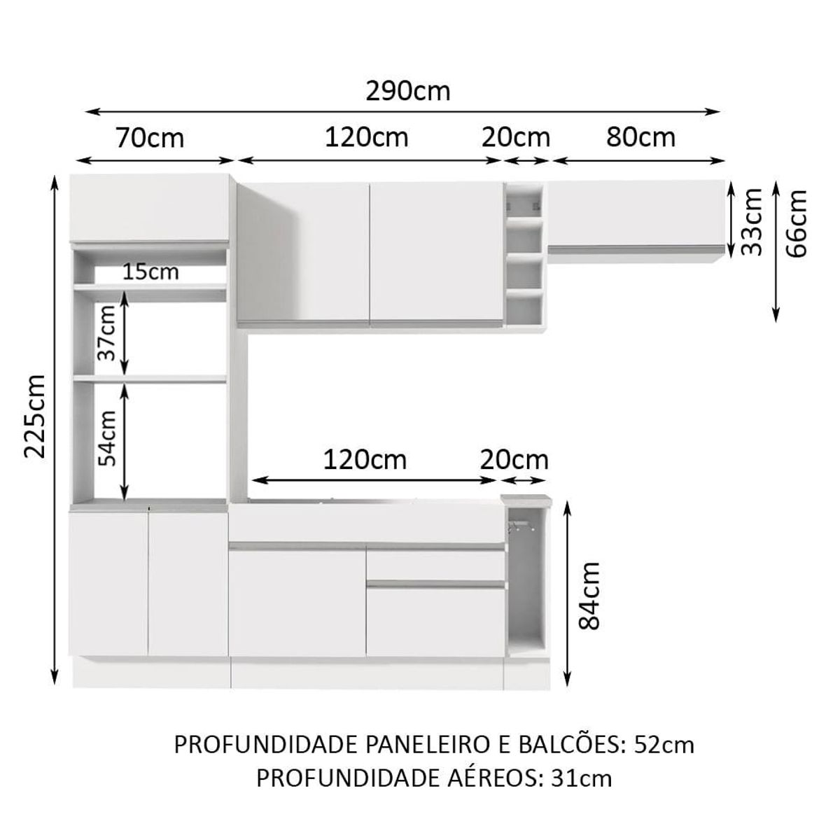 MADESA - Mueble de Cocina Integral Safira 290 cm 04
