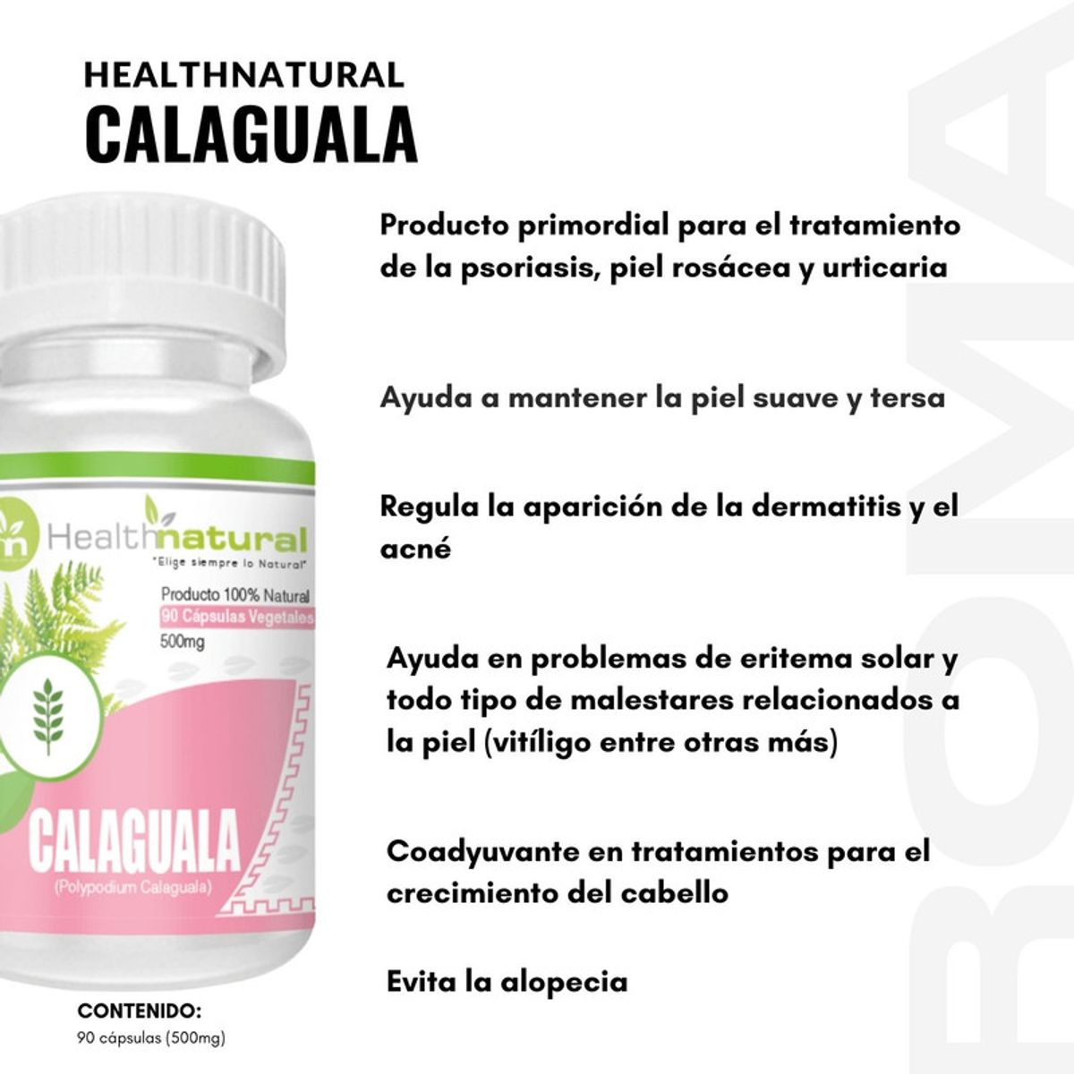 HEALTHNATURAL - CALAGUALA HEALTHNATURAL 500MG + REGALO PASTILLERO