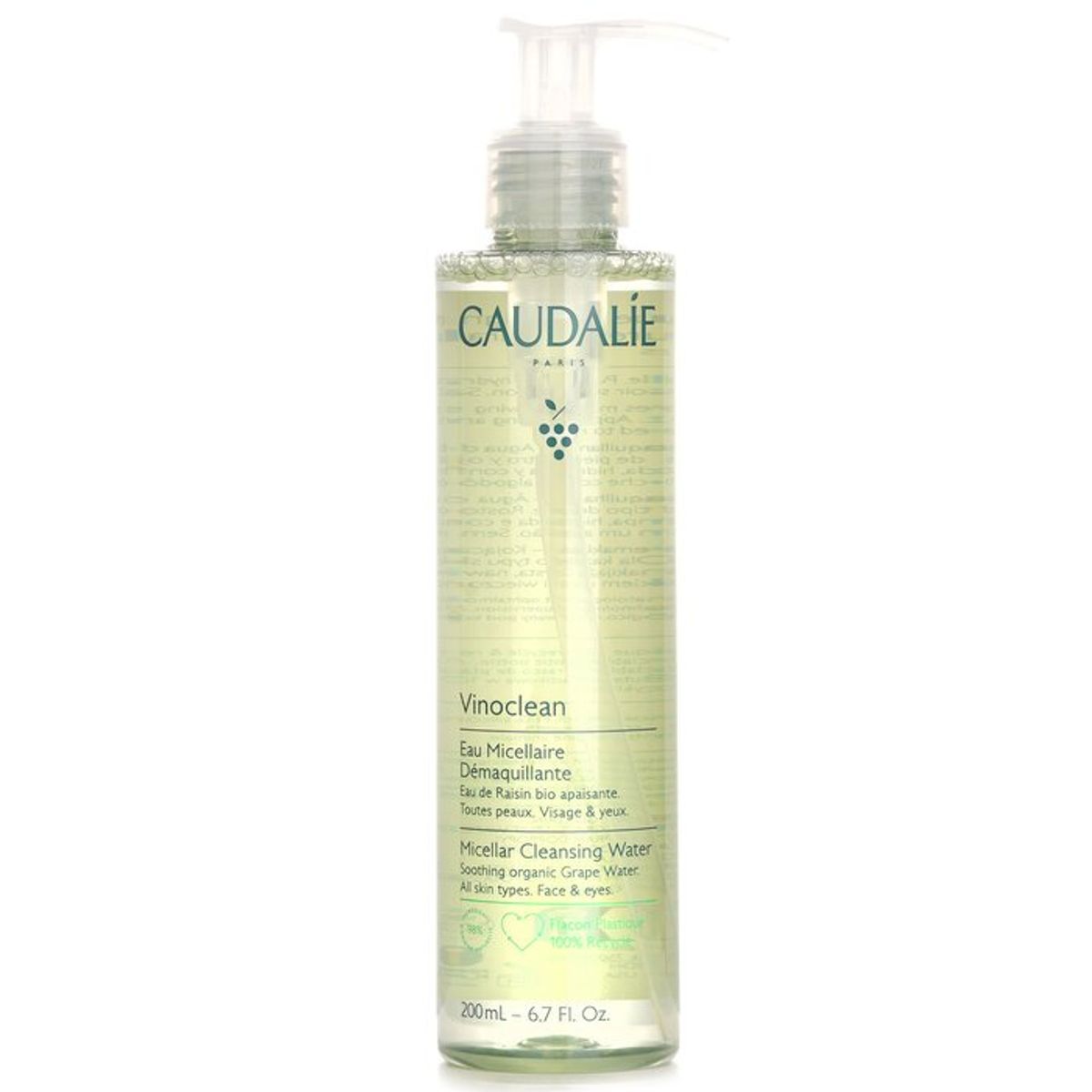 CAUDALIE - Vinoclean Agua Limpiadora Micelar Rostro & Ojos 200ml67oz Caudalie