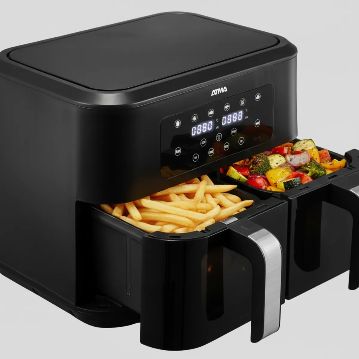 ATMA - Freidora De Aire Atma Pro FRD248APPE Doble Canasta 2200w