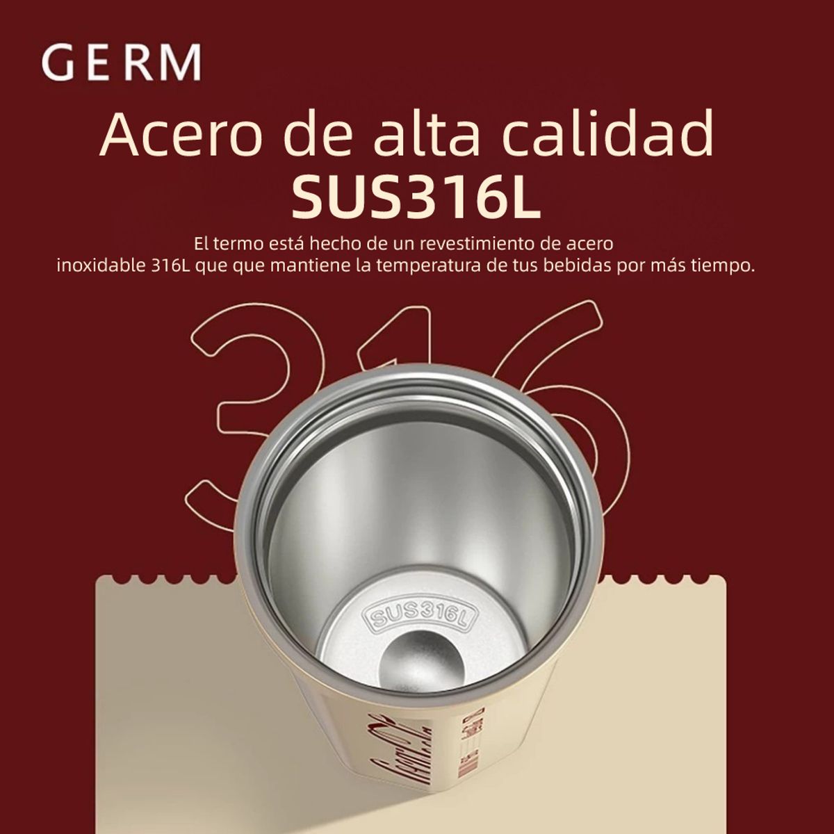 GERM - Vaso Térmico Octagon Coca-Cola x Germ – Rojo Antique - 390ml 13 Oz