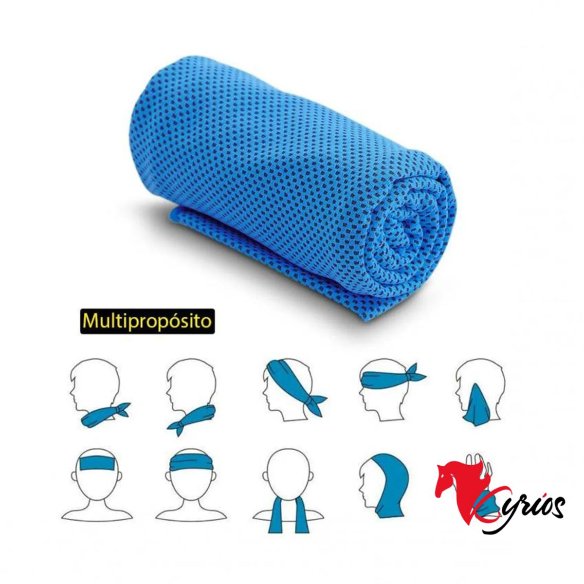 NO LOGO - TOALLA DE MICROFIBRA PARA HOMBRES CON ENFRIAMIENTO