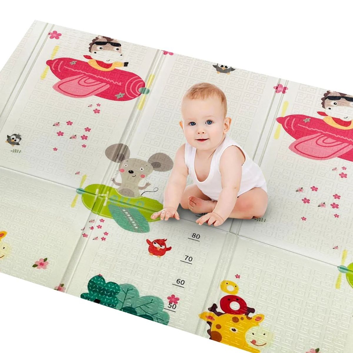 GENERICO - Piso Alfombra Reversible Plegable Para Bebes