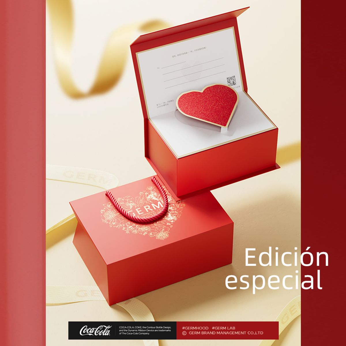 GERM - Set de Regalo: Vaso Térmico Love Story - Coca-Cola x Germ – 380 ml /12Oz