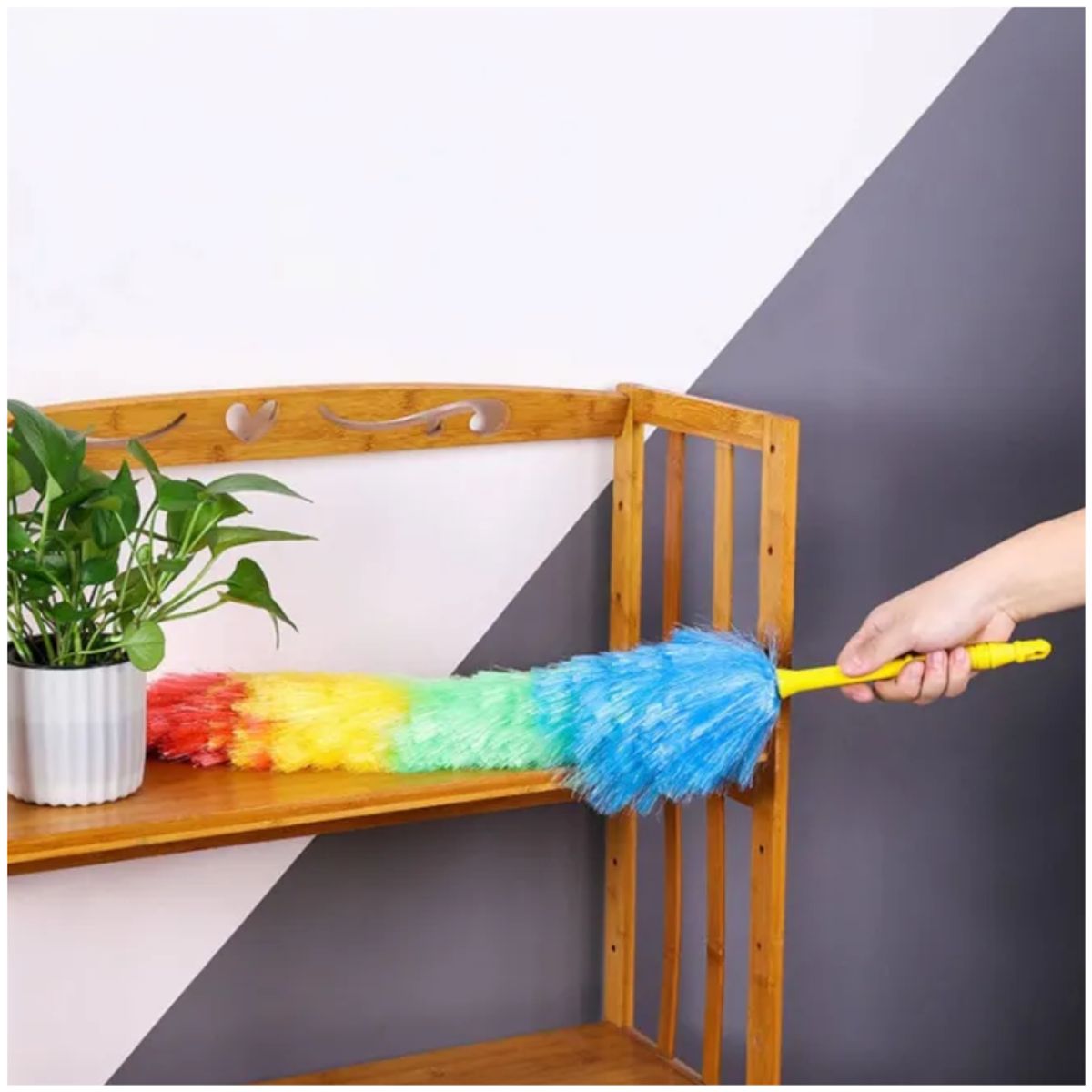 INSPIRA MARKET - Pack x 2 Plumero de Limpieza Atrapa Polvo Palo Extensible