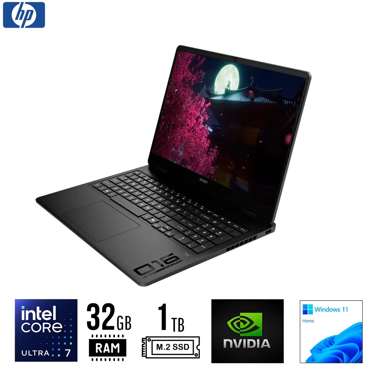 HP - LAPTOP HP OMEN MAX 16-ah0006la,16" 2.5K Core Ultra 7 255HX 5,2GHZ, 32GB 1TB SSD RTX 5070 8GB W11
