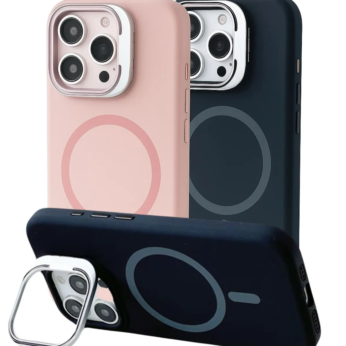 OEM - Case Funda Magsafe para iphone 15 pro Max con soporte de camara