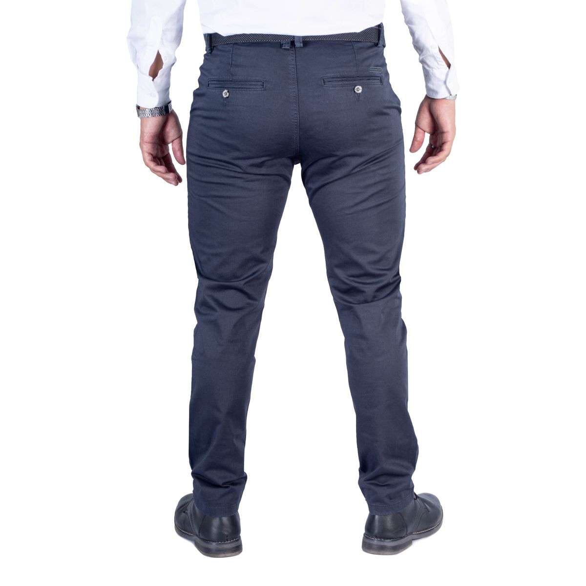 GENERICO - Pantalón de Caballero Slim Color Plomo Colegial Brooklyn modelo Astor
