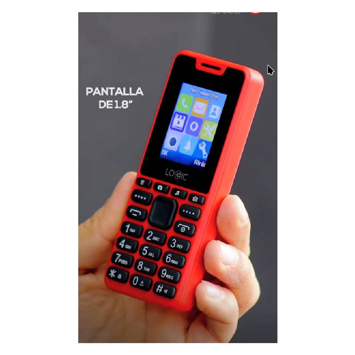 LOGIC - Logic B7 Teléfono Básico 2G con Pantalla de 2 Bluetooth Linterna y Radio FM