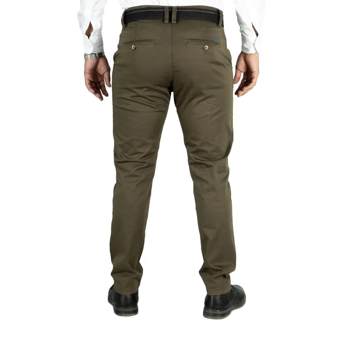 GENERICO - Pantalón de Caballero Slim Color Verde Olivo Brooklyn modelo Astor