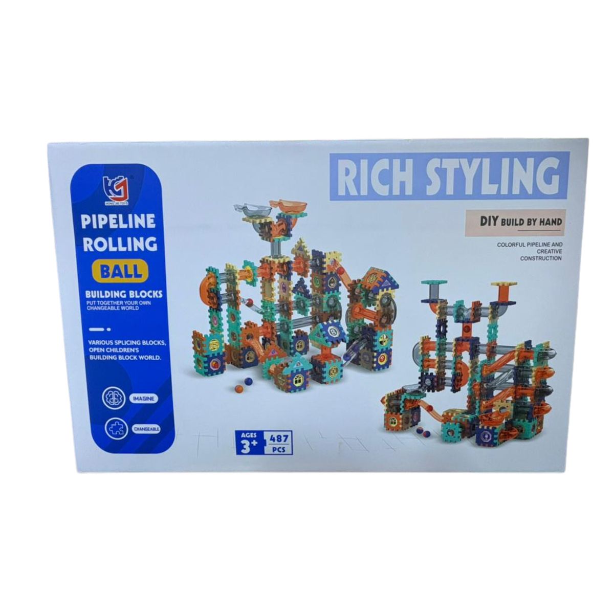 GENERICO - PISTA DE CANICAS GRANDE DE 487 PCS