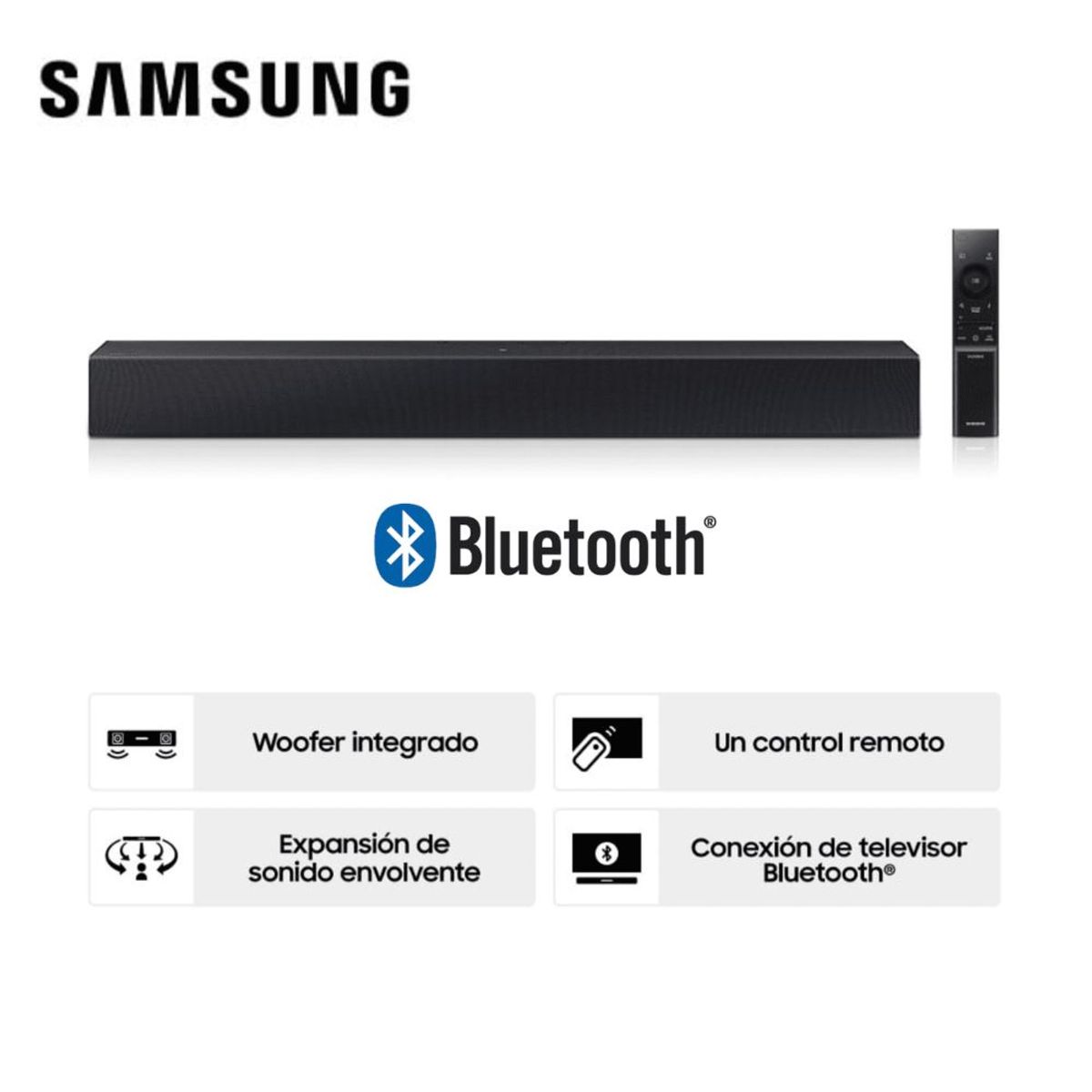 SAMSUNG - Televisor TCL QLED 75 UHD 4K Smart TV GOOGLE 75T6C+Soundbar Samsung HW-B400F (Nuevo)