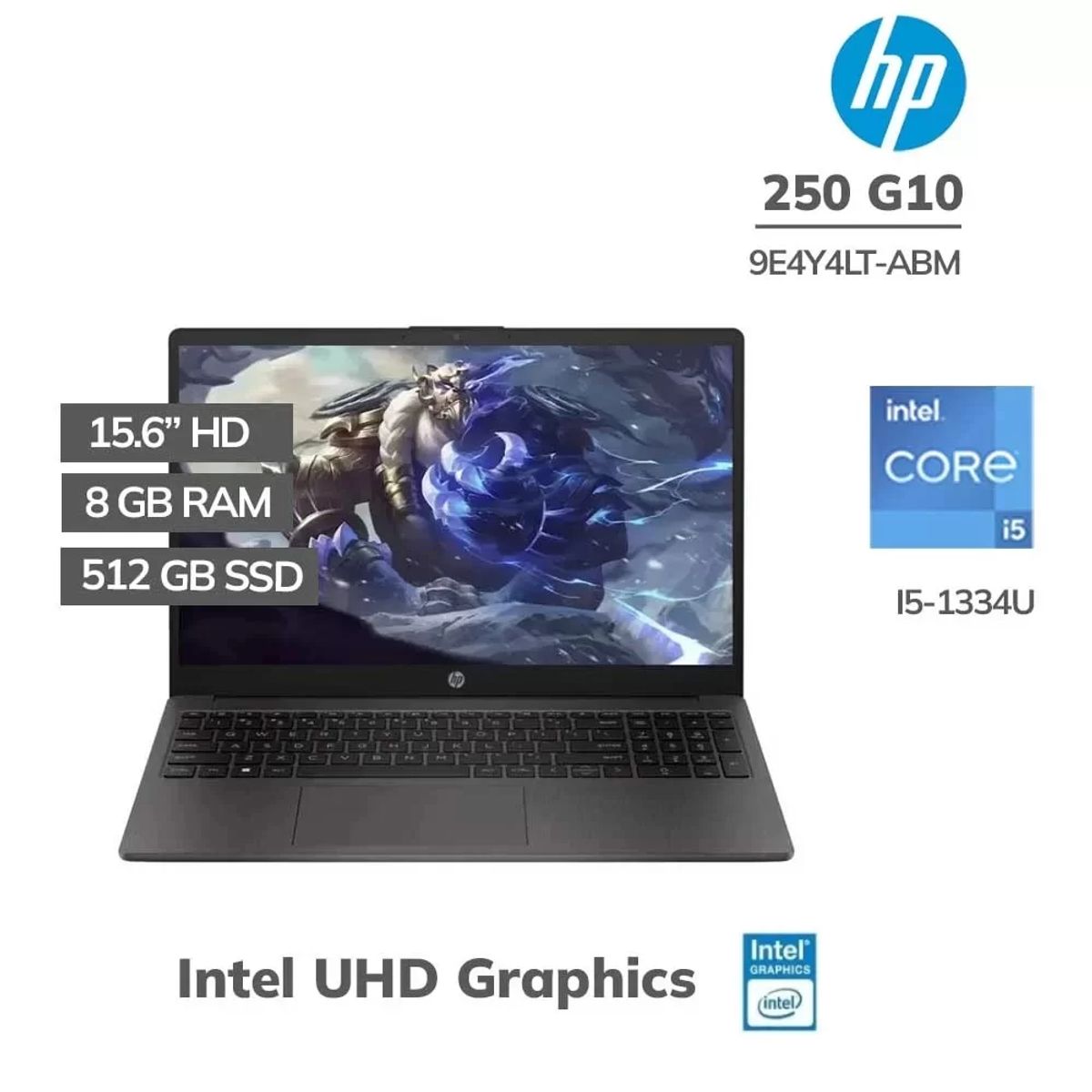 HP - LAPTOP HP 250 G10 I5-1334U 8GB 512GB SSD 15.6 HD FREEDOS (9E4Y4LT-ABM)