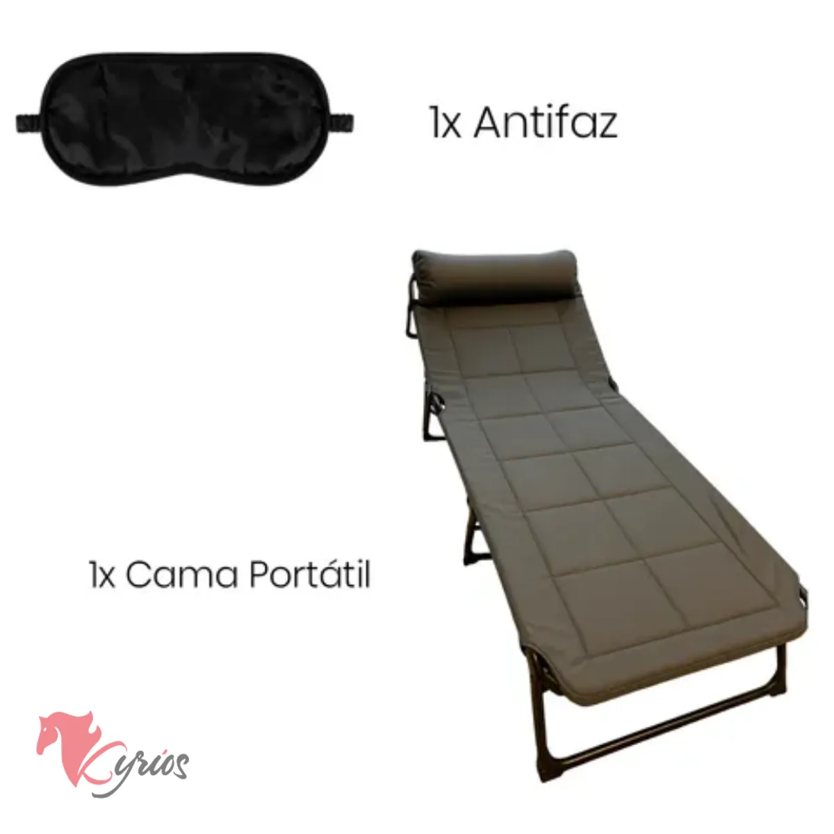 NO LOGO - CAMA Y SILLA 2 EN 1 PLEGABLE + ACOLCHE Y 6 POSICIONES AJUSTABLES