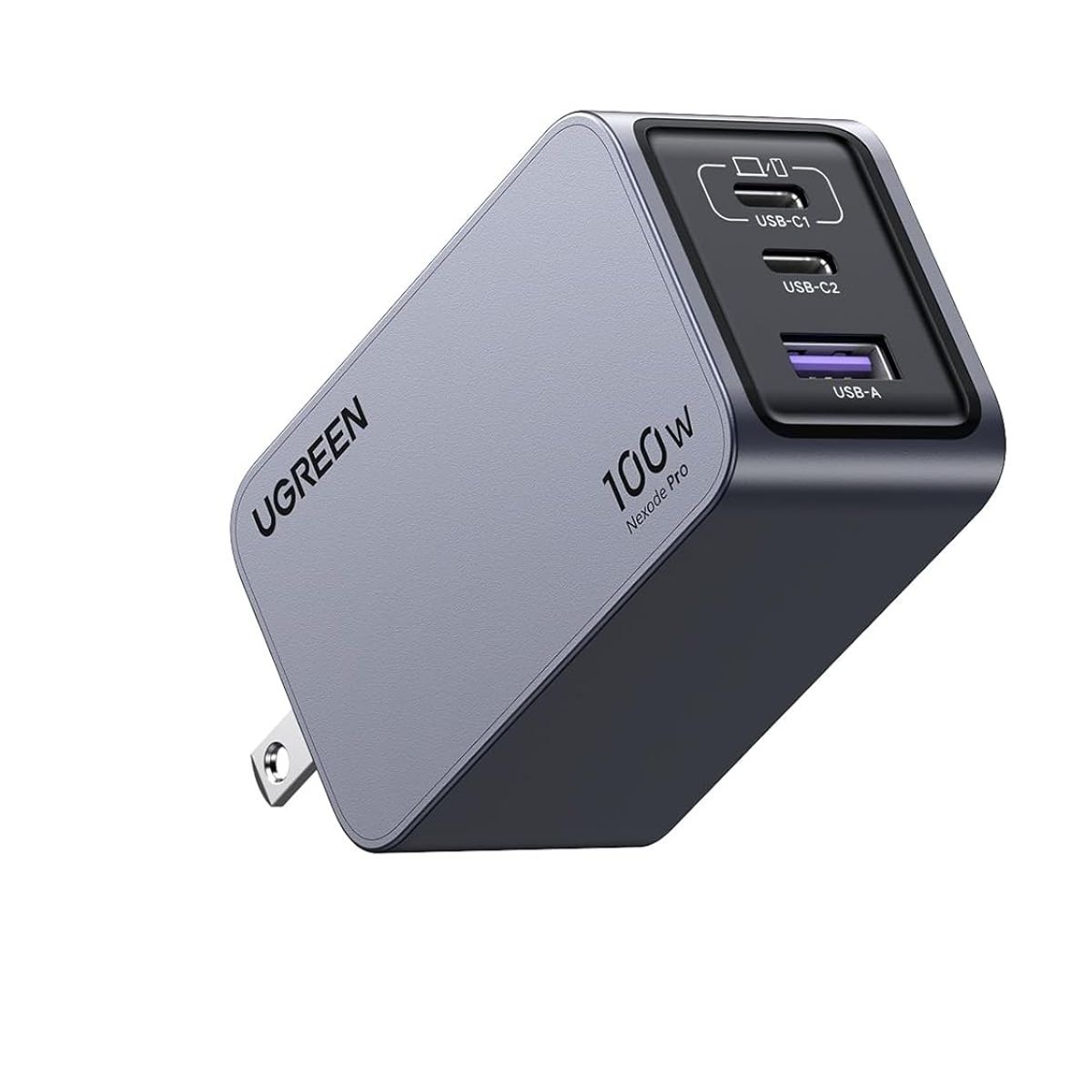 UGREEN - Cargador USB C de 100 W 3 puertos GaN compacto y rápido