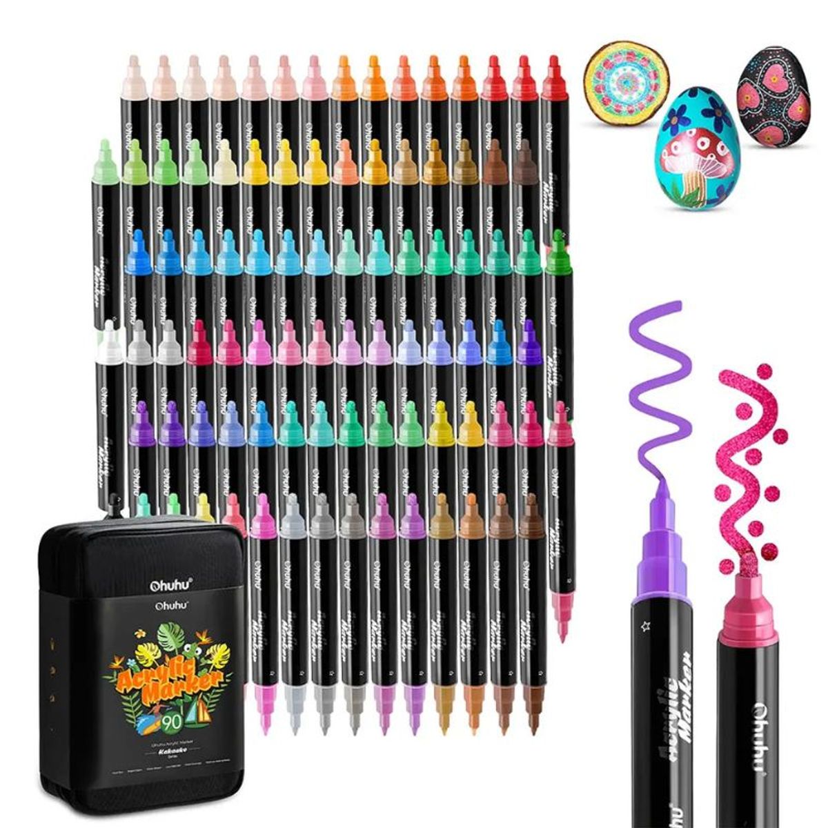 OHUHU - Ohuhu Kakaako Marcadores acrílicos Setx90 doble punta