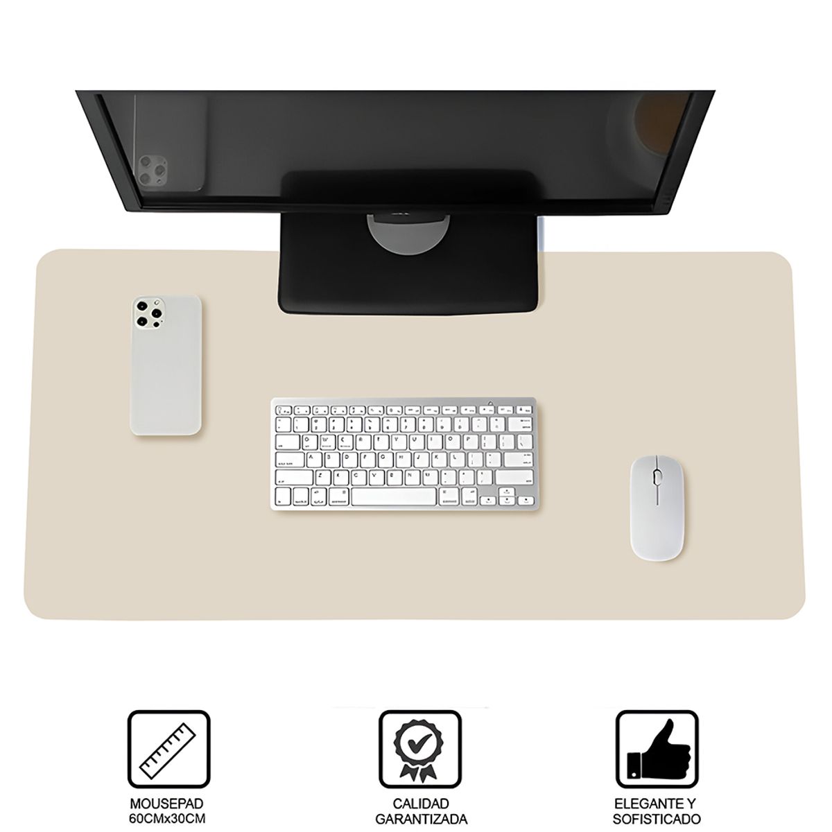 DREIZT - Mousepad para escritorio dreizt color Crema ADC210045