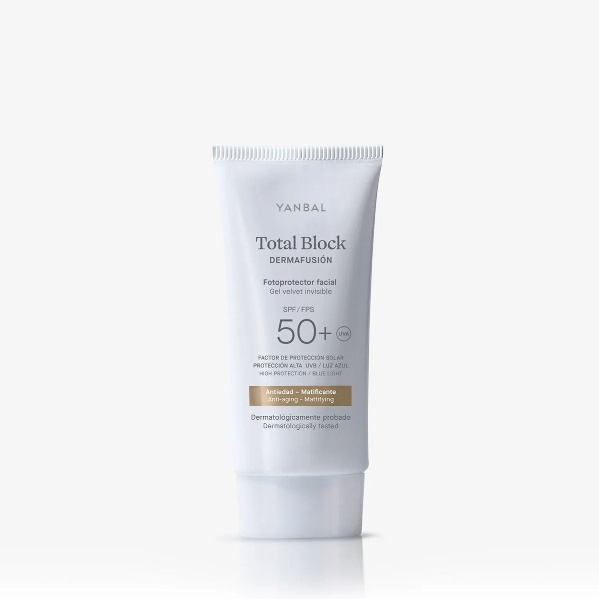 YANBAL - Fotoprotector Facial Gel Velvet Total Block Dermafusión SPF 50+