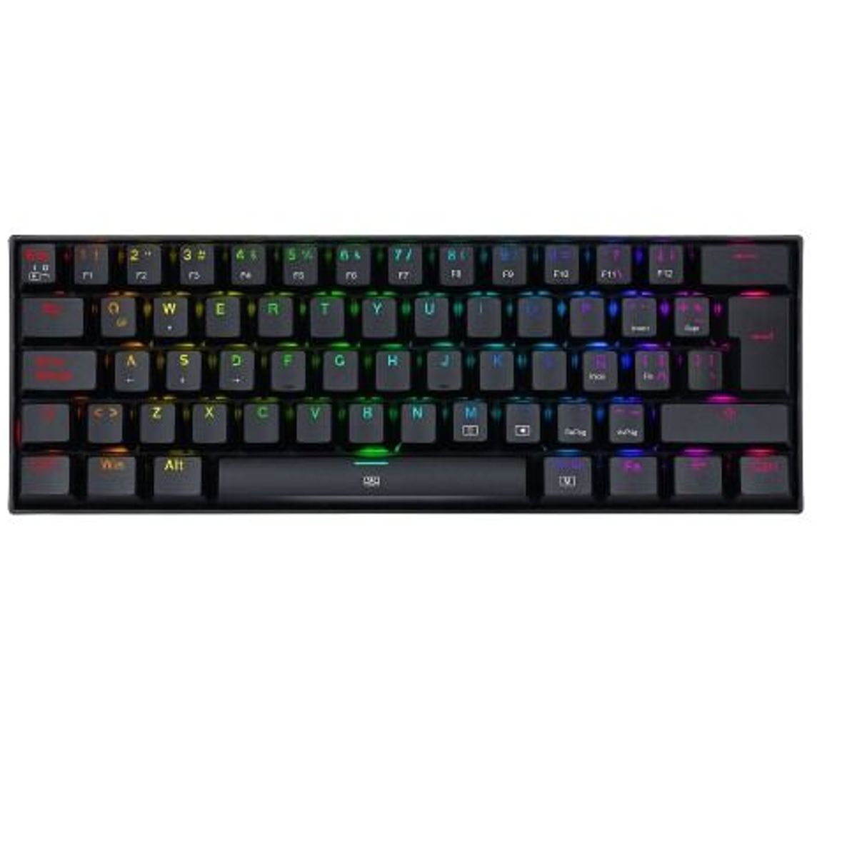 REDRAGON - Teclado Dragonborn RGB Negro K630RGB Red Switch Sp Español