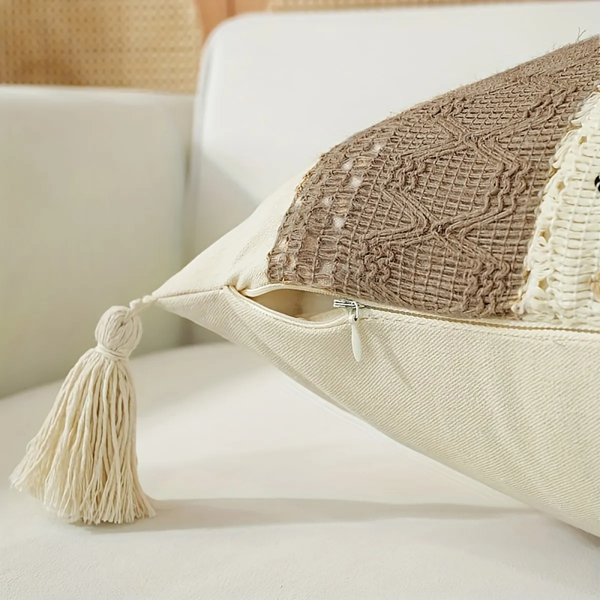 TEJICORP - Cojín Yara Boho Chic 45 x 45 cm