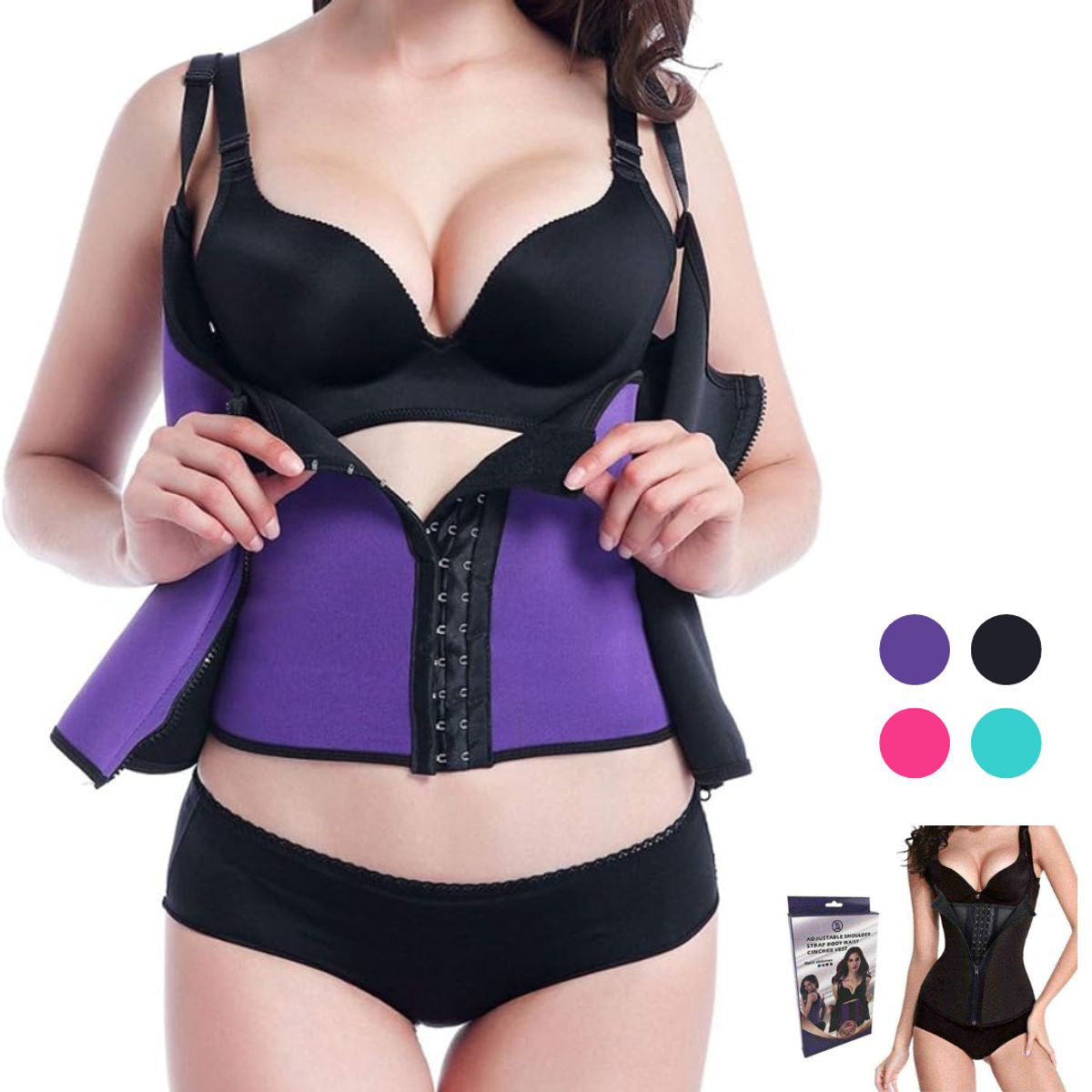 GENERICO - Faja moldeadora corsé con hombreras