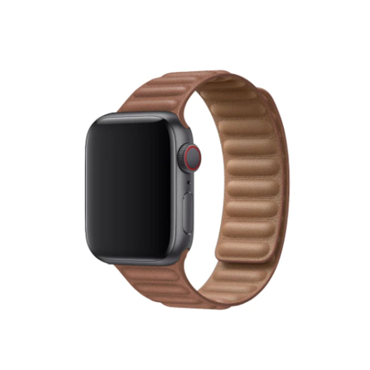 GENERICO - Correa de Cuero imantado para Apple Watch 44mm - Marron