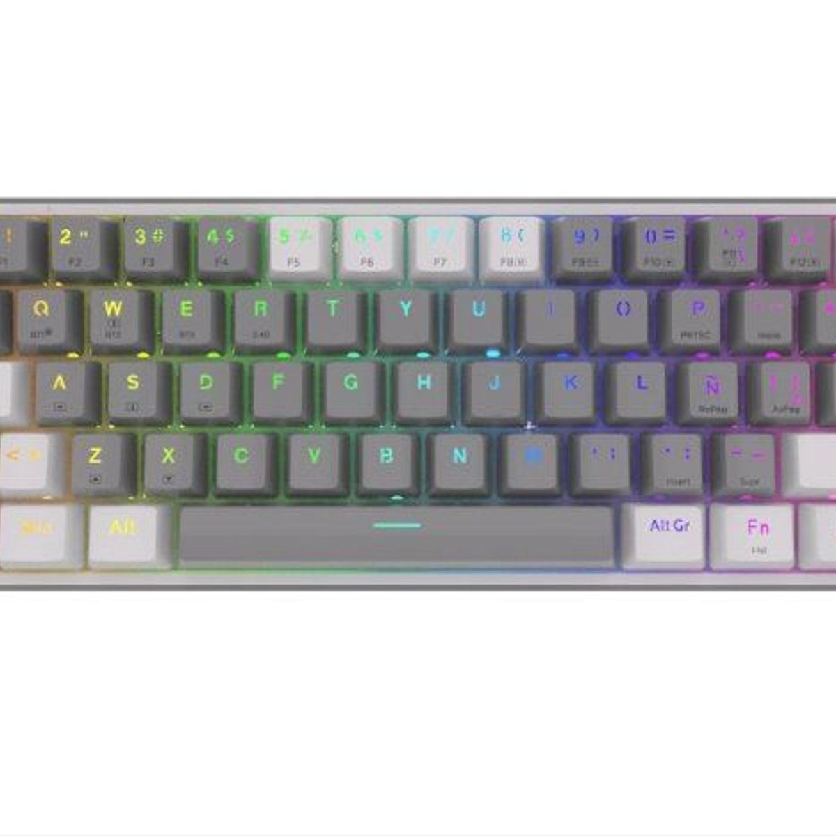 REDRAGON - Teclado Fizz Pro Inalámbrico Blanco K616-RGB Red Switch Sp Español