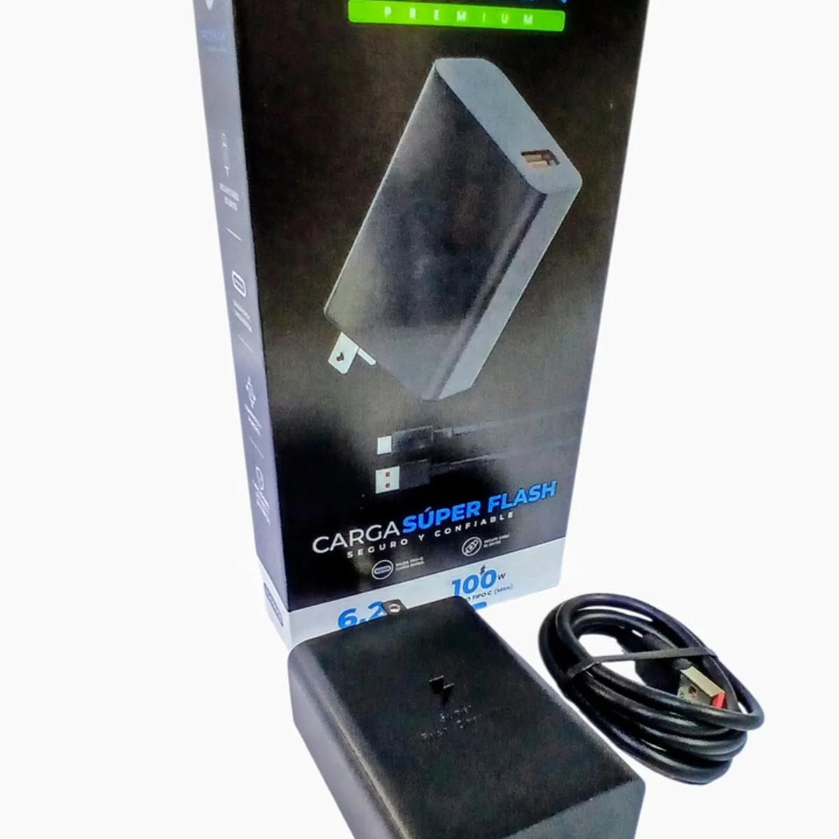 ROMAX - Cargador romax con cable tipo C carga rápida 100w