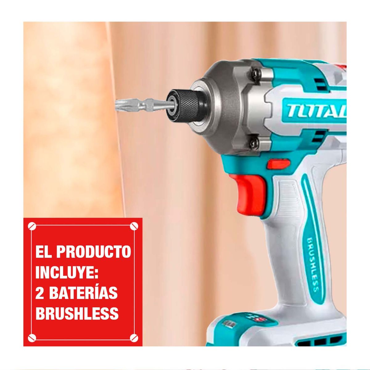 TOTAL TOOLS - Atornillador De Impacto Total 230 Nm 20v 2 Baterías Brushles
