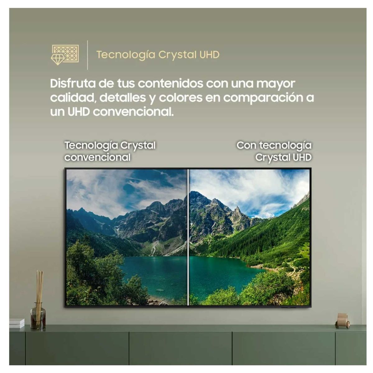 SAMSUNG - Televisor Samsung Smart TV 65Crystal UHD 4K UN65U8000FGXPE - Nuevo 2025