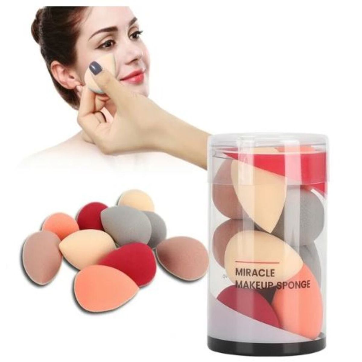 GENERICO - 10 Uds de esponjas de maquillaje de belleza