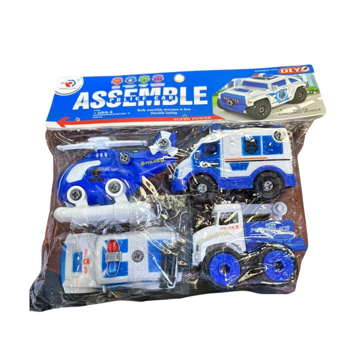 GENERICO - SET DE CARROS DE POLICÍA PARA NIÑOS