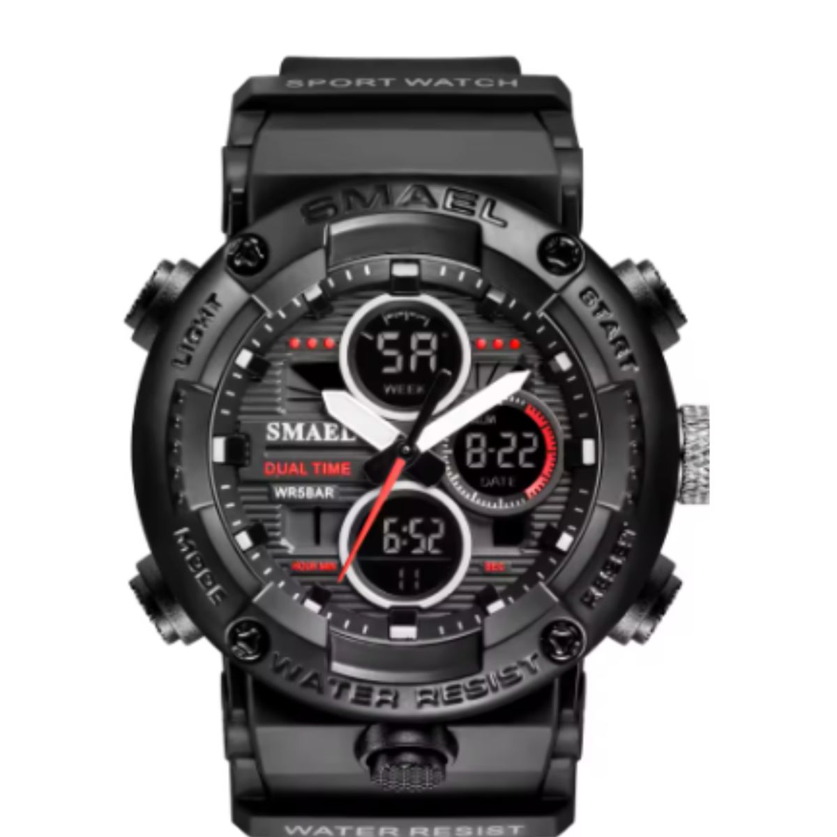 SMAEL - Reloj Deportivo Digital Analógico Smael resistente al agua 8038