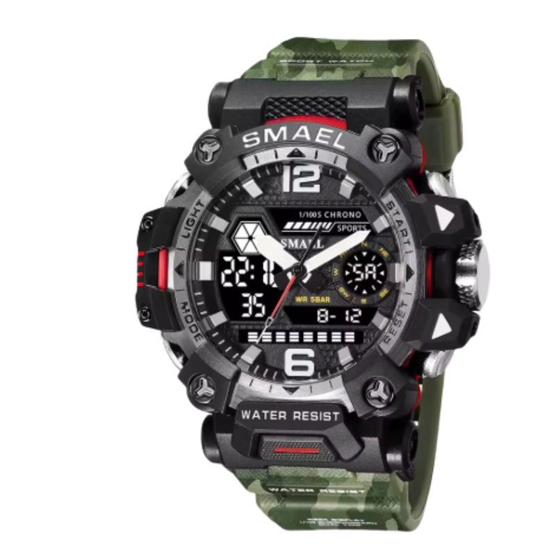 SMAEL - Reloj Deportivo Digital Analógico Smael resistente al agua 8072