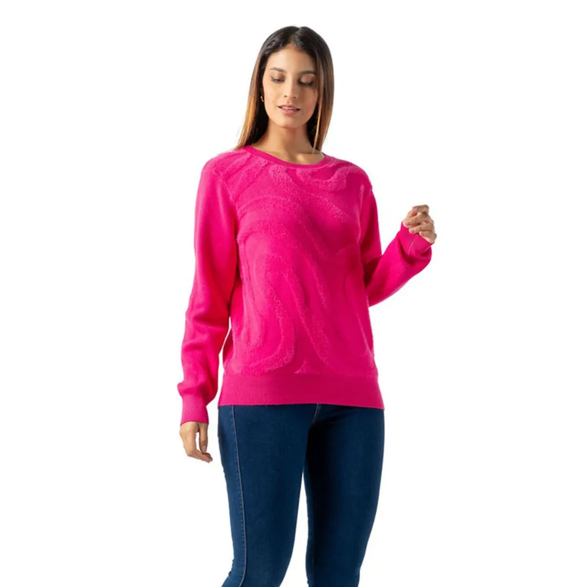 INDEMA - Sueter Polera Mujer de Cashemira Color Magenta