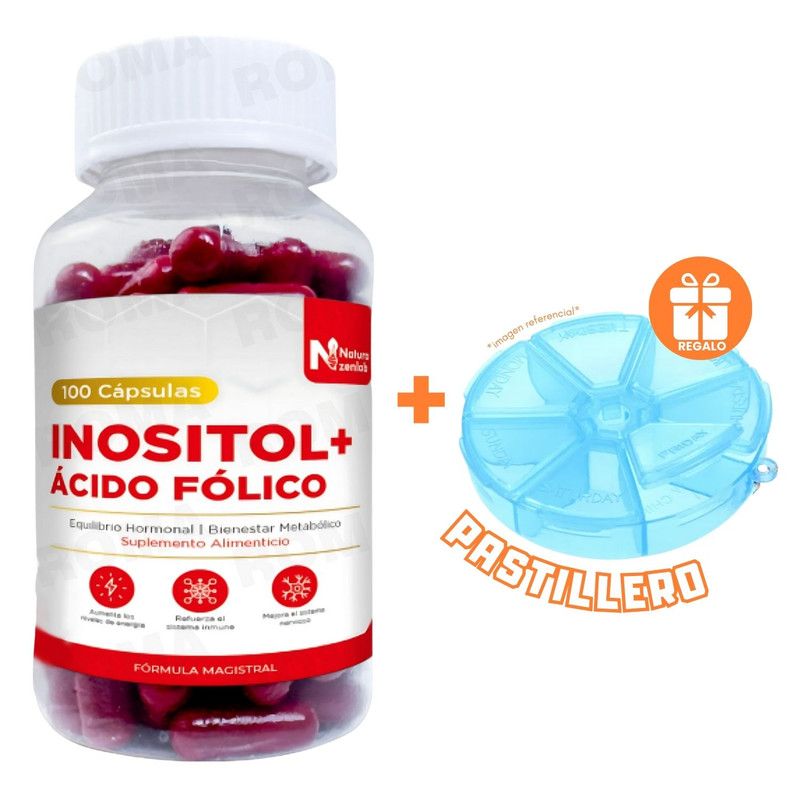 GENERICO - INOSITOL + ÁCIDO FÓLICO NATURA ZENLAB + REGALO PASTILLERO