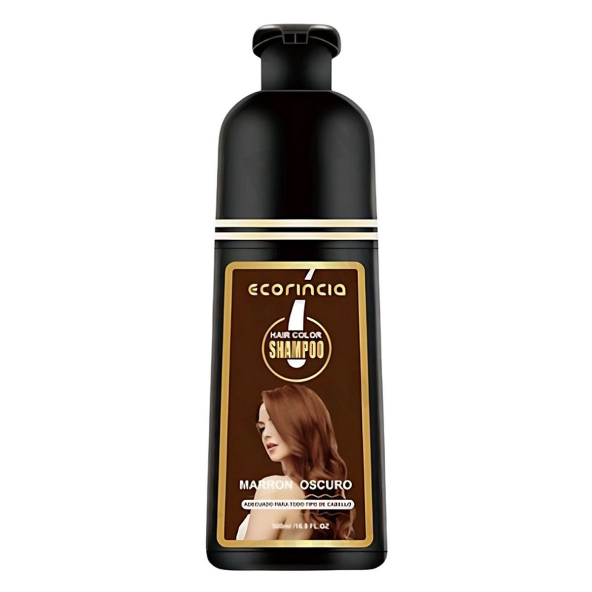 GENERICO - SHAMPOO TINTE DAMA ECORINCIA 500ML  MARRÓN OSCURO