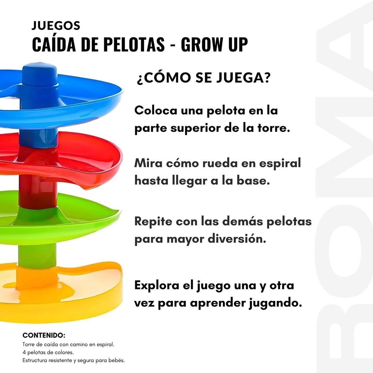 GENERICO - CAÍDA DE PELOTAS GROW UP - JUEGO DIDÁTICO