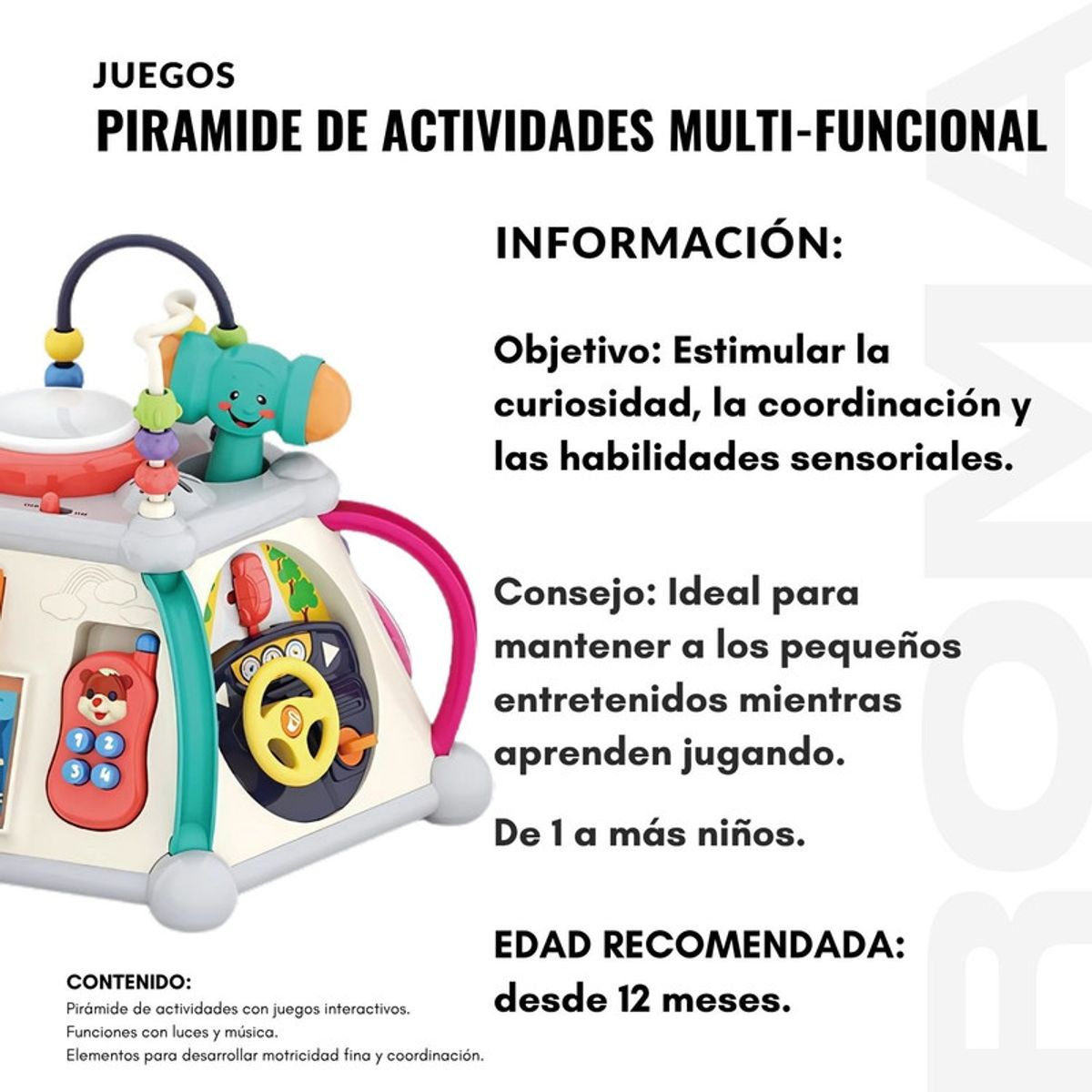 GENERICO - DIDÁCTICO MULTIFUNCIONAL PIRAMIDE DE ACTIVIDADES - JUEGO DIDÁTICO