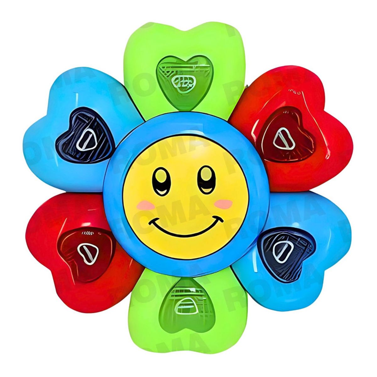 GENERICO - GIRASOL TAMBOR MUSICAL  FLOWER HEART - JUEGO DIDÁTICO