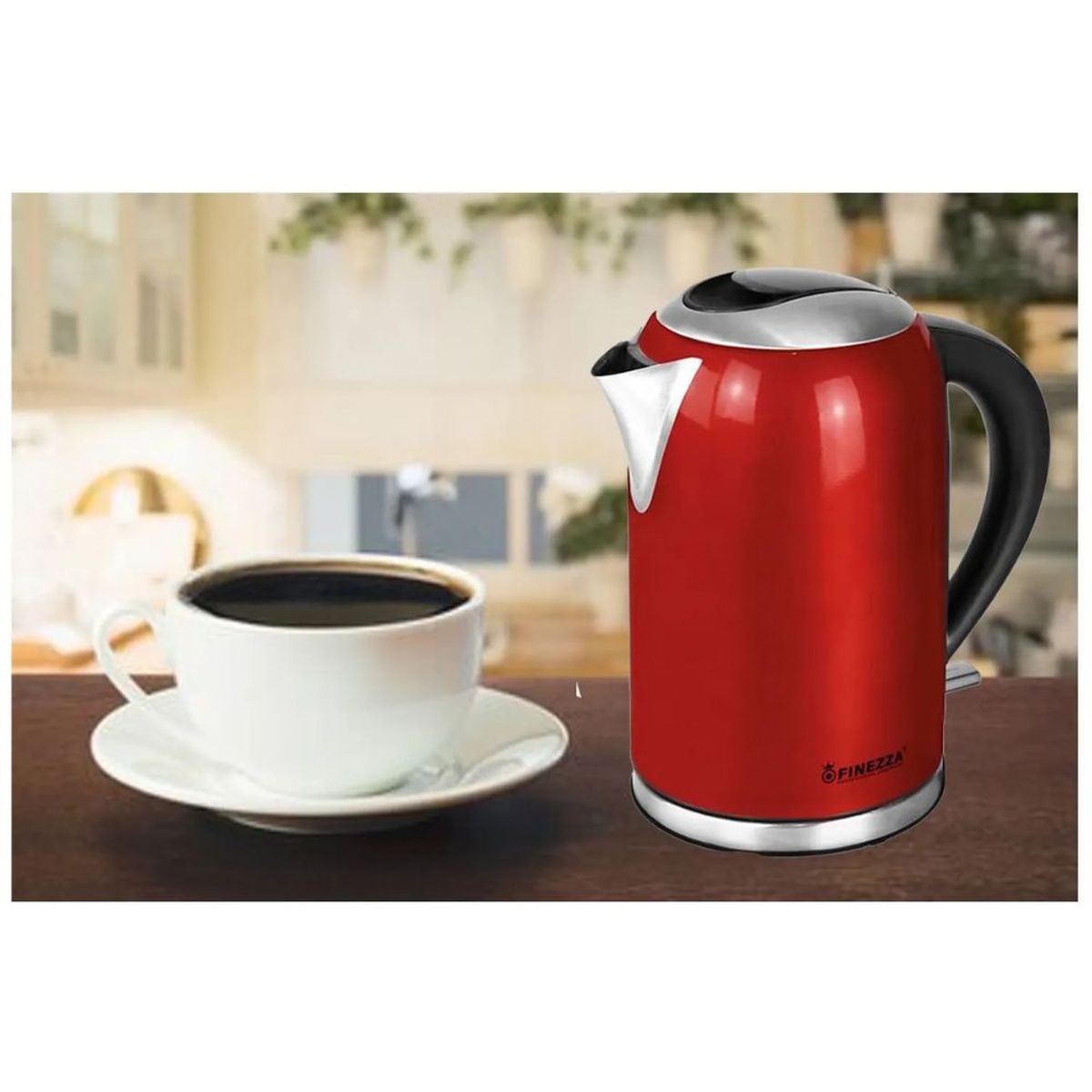 FINEZZA - Hervidor Eléctrico Finezza FZ-630H de 2 Lts 2200W Rojo