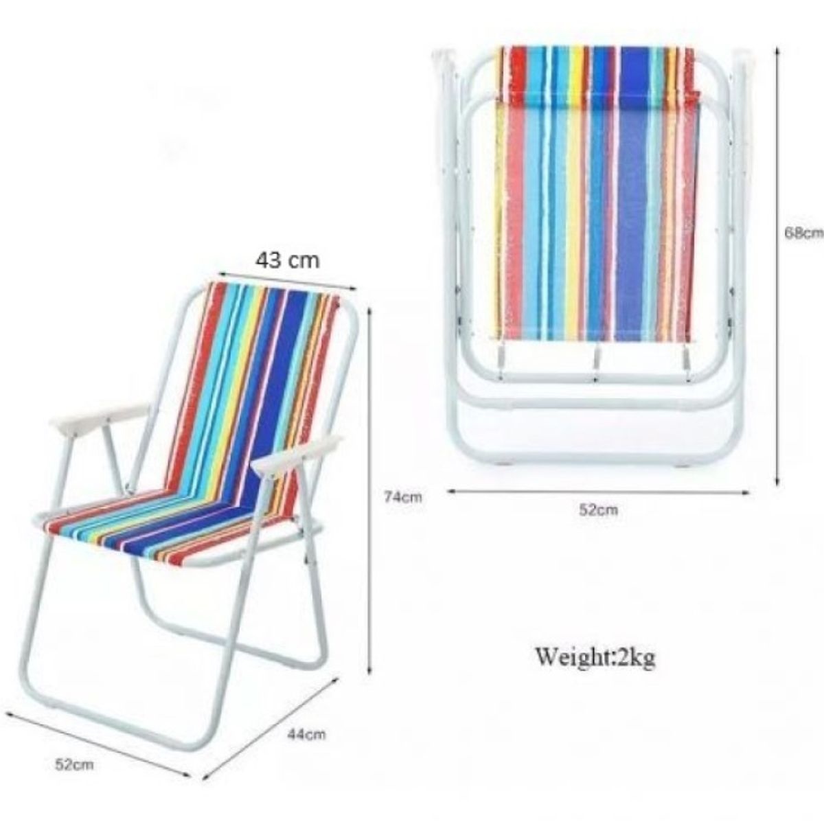 INSPIRA - Silla de Playa Camping Plegable Terraza ALEATORIO