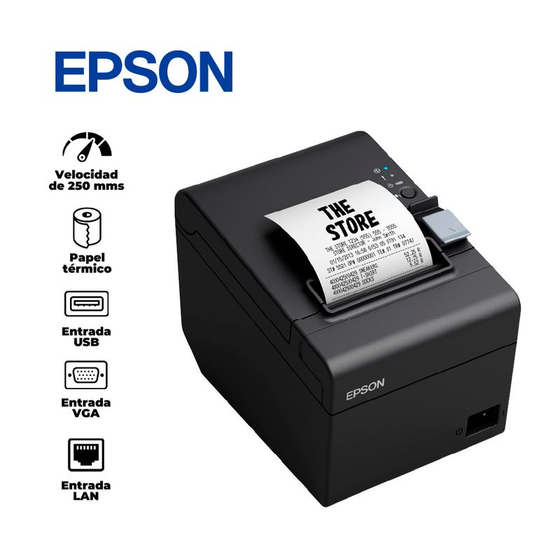 EPSON - IMPRESORA TERMICA DE RECIBOS EPSON TM-T20IIIL INTERFAZ USB+SERIAL