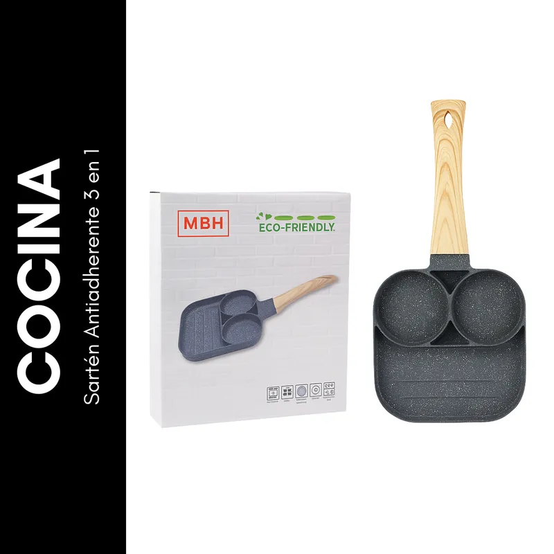 GENERICO - Sartén Antiadherente 3 en 1