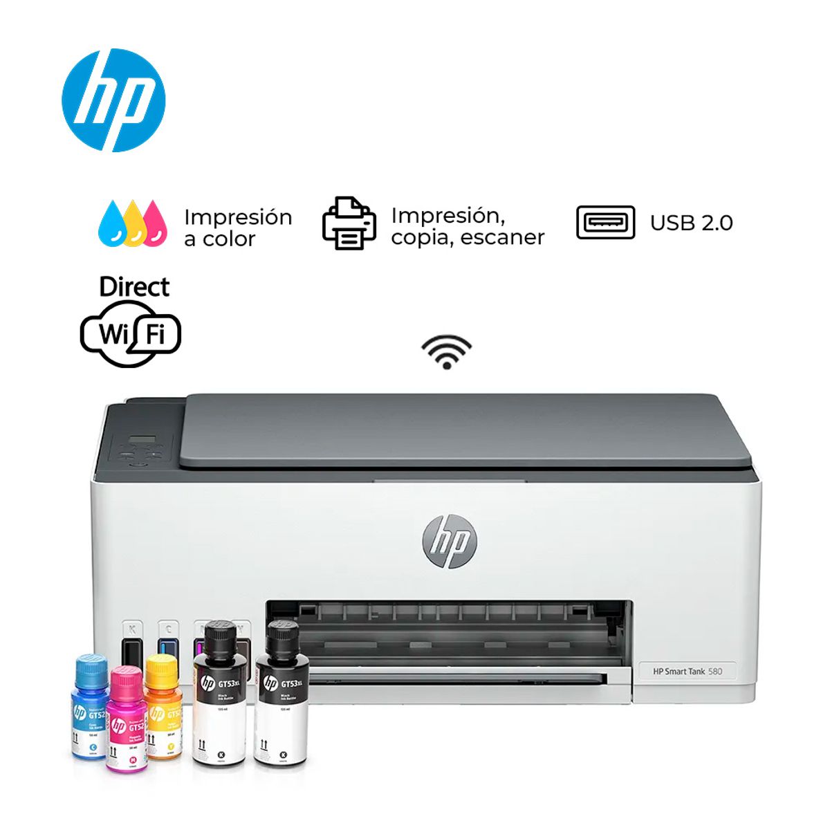 HP - IMPRESORA ALL-IN-ONE DE TINTA HP SMART TANK 580 - 1F3Y2A#AKY