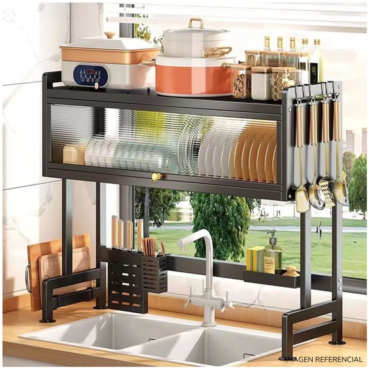 INSPIRA - Escurridor De Platos Con Tapa 2 niveles 85 cm