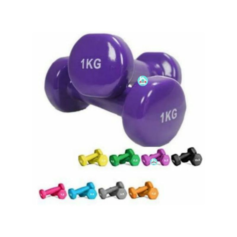 GENERICO - Mancuernas Plastificadas de 0.5 kg - Par De Pesas